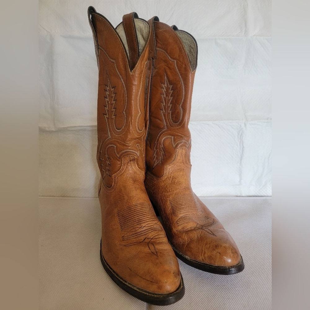*MEN'S ABILENE LEATHER COWBOY BOOTS‎ (sz 7)